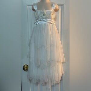 NWT Biscotti White Tulle Dress Sz 10